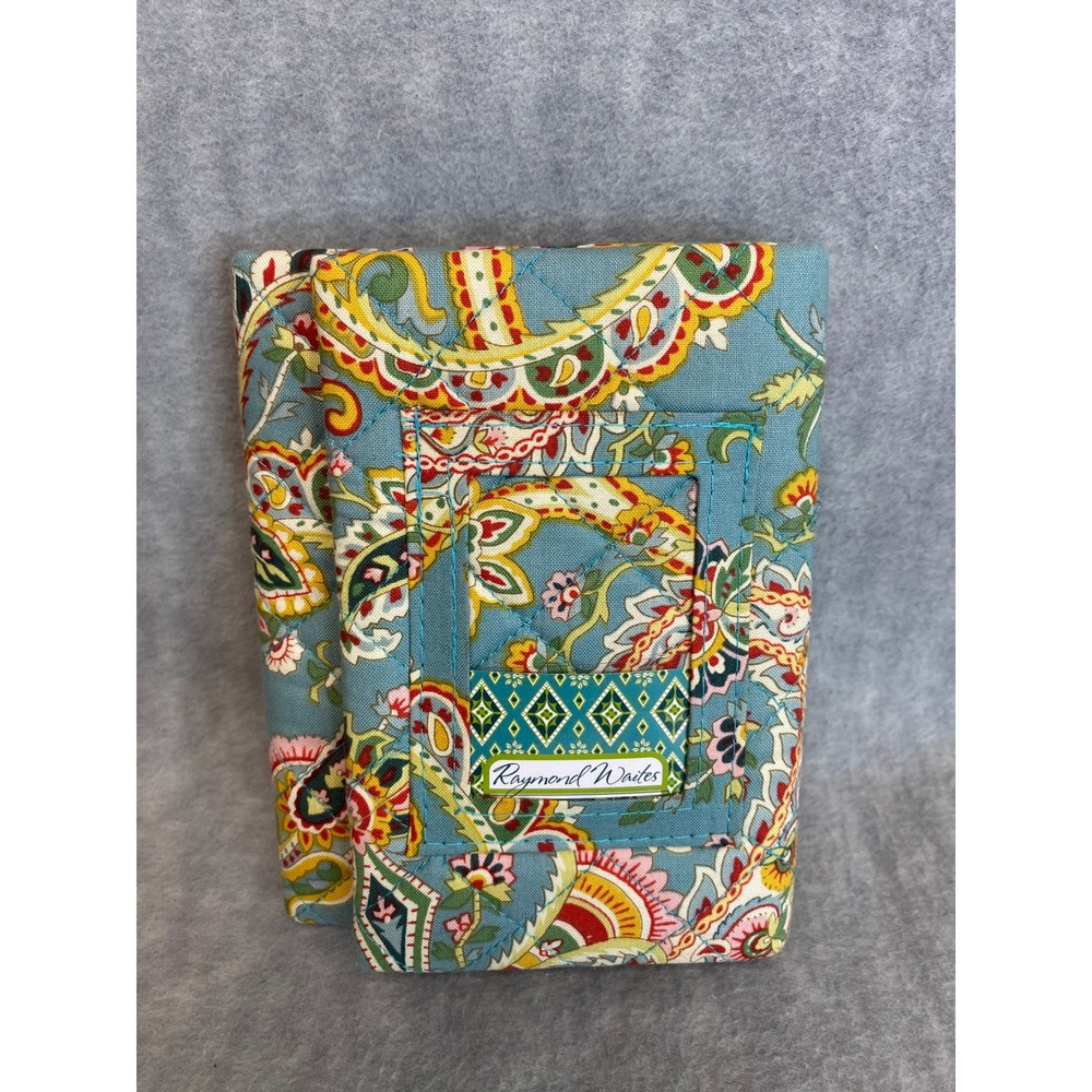 Raymond Waites Quilted Paisley Photo Album Teal Blue Multi Color Pictures‎